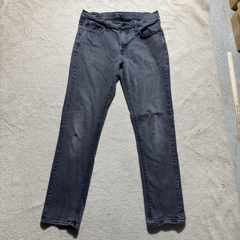 Lucky Brand x Pendleton Jeans Mens 33‎ 410 Athletic Slim Black Distressed 33x31